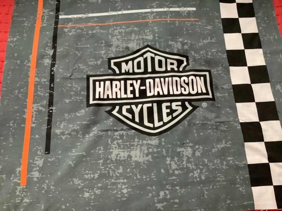 "Panel protector de tela Harley Davidson 27"" x 20"" gris negro blanco naranja auténtico" Foto 1 de 1