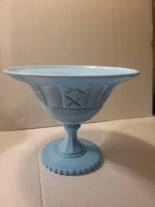 cuenco pedestal azul vintage muy bonito/limpio - Imagen 1 de 9