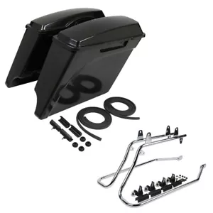 5" Extended Saddlebag Bracket Fit For Harley Softai Heritage/ Deluxe 1984-2017 - Bild 1 von 9