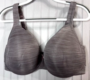 Cacique Womens FULL COVERAGE BRA 40F Purple Brown Lace Lightly Lined WIRE NEW - Picture 1 of 10