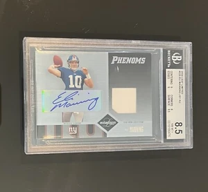 2004 Leaf Limited ELI MANNING #225 RC SP/150 Rookie Patch Auto BGS 8.5/10 - Picture 1 of 2