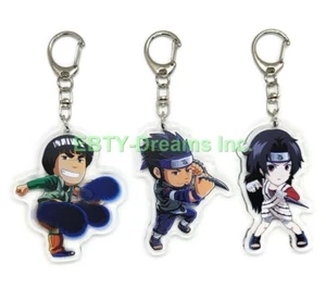 Set of 3 Naruto Anime Acrylic Keychain Might Guy, Asuma, Kurenai v1 - Picture 1 of 2