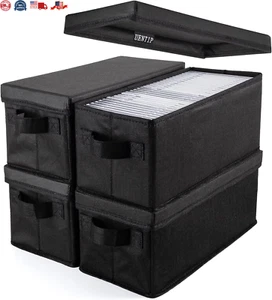 Cajas de almacenamiento de CD - Paquete de 4 cajas de almacenamiento de CD - 13,2" X 5,9" X 5,3", contenedor Ho - Imagen 1 de 6