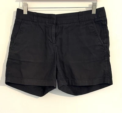 J.CREW Women's Flat Front Chino Shorts, Cotton, Black, Size 4 - Image 1 of 3