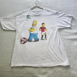 Nike Cristiano Ronaldo Simpsons T-Shirt Mens XL World Cup 2010 #7 Jersey Homer - Picture 1 of 23