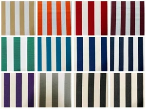Striped DRALON Outdoor Teflon Upholstery Curtain Home Fabric 320cm EXTRA Wide - Picture 1 of 42
