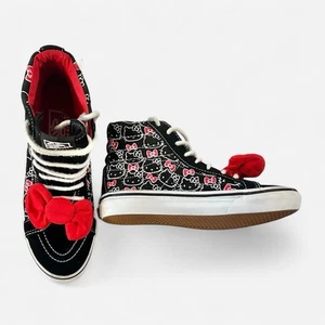 2012 VANS Sk8-H Hello Kitty Black|Red High Top Sneakers W: 5.5 m: 4 Skater Shoes - Picture 1 of 8
