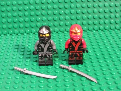 Lot 2 Lego Minifigures Kai Cole The Final Battle Ninjago 70500 Kimono Ninja CK26 - Image 1 of 3