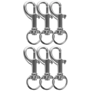 Set of 2 Metal Dog Buckle Stainless Steel Swivel Snap Hook Small Hooks - Picture 1 of 12