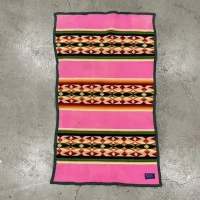 Pendelton Beaver State Pink Aztec Print Crib Blanket 41 X 24 - Image 1 of 4