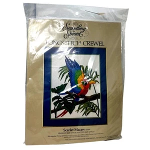 GUACAMAYO ESCARLATA 1983 Candamar Designs Kit Crewel Punto Largo 40169 Algo Especial - Imagen 1 de 4