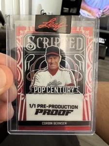 Corbin Bernsen 2024 Leaf  Major League 1/1 Pre Production Proof Red RARE! - Picture 1 of 2