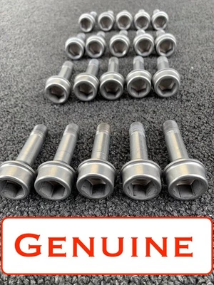 Genuine Ferrari Titanium Lugs Bolts Studs 360 430 F12 458 488 F12 599 612 OEM F8 - Image 1 of 2