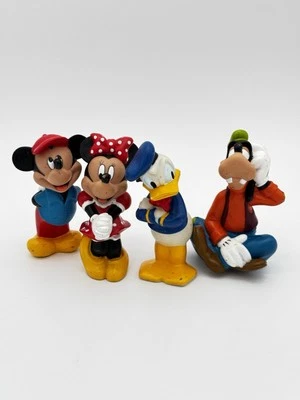 Juego de 4 juguetes de bañera de goma vintage de Mickey Mouse & Friends de Disney de los años 80 Foto 1 de 3