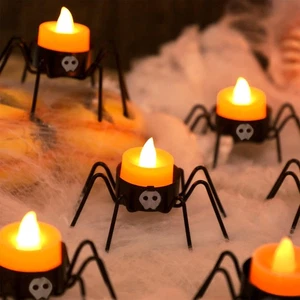 6 Pack Metal Spider Tea Light Candle Holders, Halloween Candle Holder, Hallow... - Bild 1 von 8