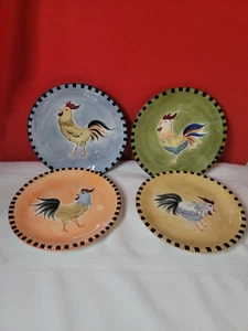 4er Set Hahn Teller Lillian Vernon Mittagessen/Salatteller 8" - Bild 1 von 7