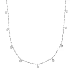 .925 Sterling Silver Chain Necklace for Women, Adjustable Station, Jewelry Gi... - Picture 1 of 9