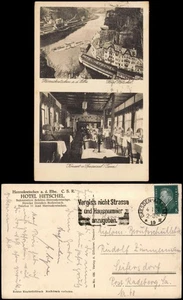 Postal Herrskretschen Hřensko Hotel Hetchel 1932 - Imagen 1 de 3