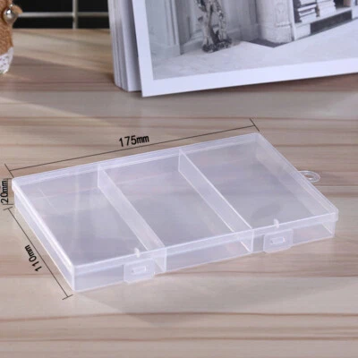 3 Grids Compartment Storage Box Jewelry Organizer Container Case Bead Craft-Sale - Image 1 of 4
