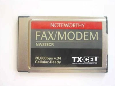 Noteworthy NW288CR PCMCIA Data Fax Modem 28,800/14,400 - Image 1 of 3