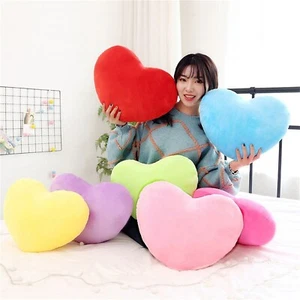 Linda almohada de corazón de felpa almohada de amor cojín de juguete almohadas para amigos de niños - Imagen 1 de 30