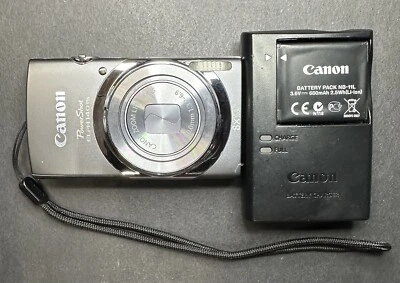 Canon PowerShot ELPH 140 IS Digital Camera 16MP 8x Zoom, Tested and Works! - Image 1 of 4
