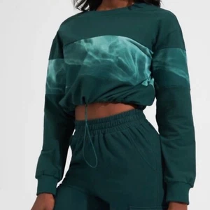 BuffBunny Collection Women's Cadi Crop Avo Green Sweatshirt- Size S - Picture 1 of 13