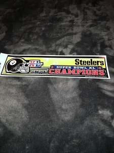 Vintage 2006 Pittsburgh Steelers 🏈 Super Bowl Champions XL Man Cave Banner NFL - Picture 1 of 2