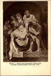 Künstlerkarte Kunstverlag Wolfrum Wien ~1910 RUBENS Christi Christus Grablegung - Picture 1 of 2