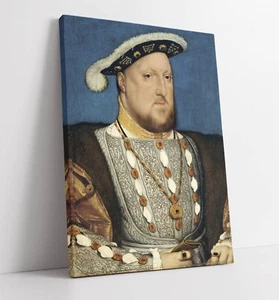 HANS HOLBEIN THE YOUNGER, KING HENRY VIII -CANVAS WALL ARTWORK PIC PRINT - Picture 1 of 2