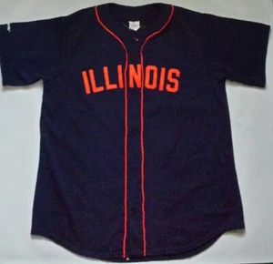 Majestuosa camiseta de béisbol vintage Fighting Illini de la NCAA talla XL - Imagen 1 de 5