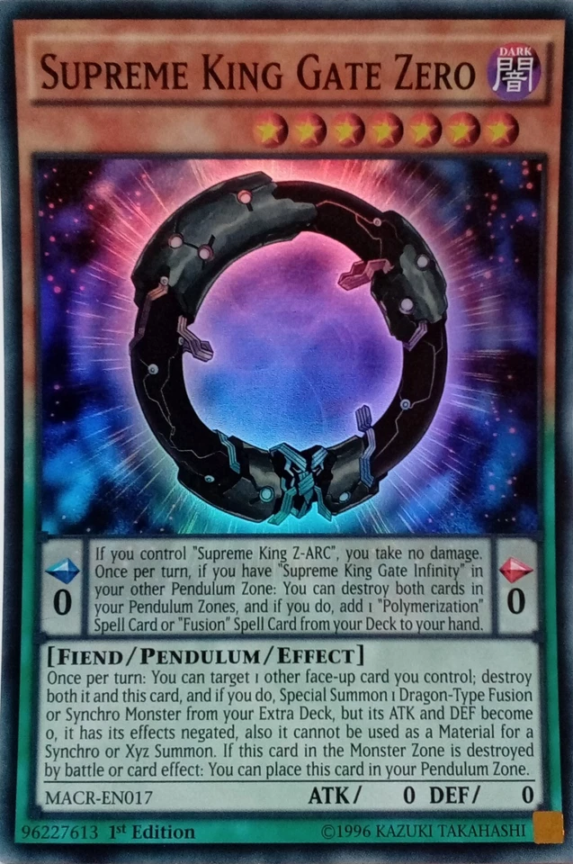 MACR-EN017 SUPREME KING GATE ZERO SUPER RARE 1ST EDITION YuGiOh CARD - Image 1 of 1