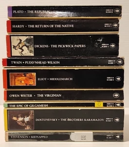 Lot of 9 Penguin Classics VINTAGE Plato GILGAMESH Dickens ELIOT Twain KARAMAZOV - Picture 1 of 6