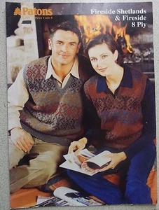 Patons knitting LEAFLET no. L 568 LADY & MANS VEST 8PLY SIZE 75-115CM - Picture 1 of 2