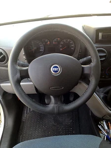 Kit rivestimento volante per Fiat Doblo Cargo 223 (Bj. 2000-2010) in vera pelle - Imagen 1 de 3