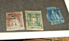 3 EARLY TUSCANY  (ITALY)  STAMPS, 1851-1860, IMPERFS-SEE PHOTO-TOSCANO