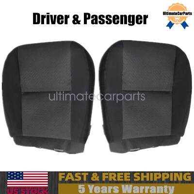 For 2007-2014 Chevy Silverado GMC Sierra Both Side Bottom Cloth Seat Cover Black - Image 1 of 4