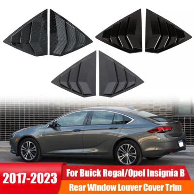 For Buick Regal/Opel Insignia B 2017-2023 2Pcs Rear Window Louver Cover Trim ABS - Image 1 of 4