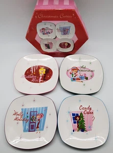Sakura Christmas Cuties 4 piatti da dessert Fab usati in ottime condizioni - Foto 1 di 5