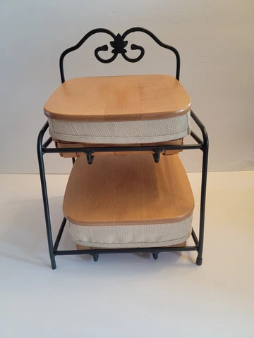 Longaberger Little Bin Basket Wrought Iron Stand Combo Lid Liner Protector Cover