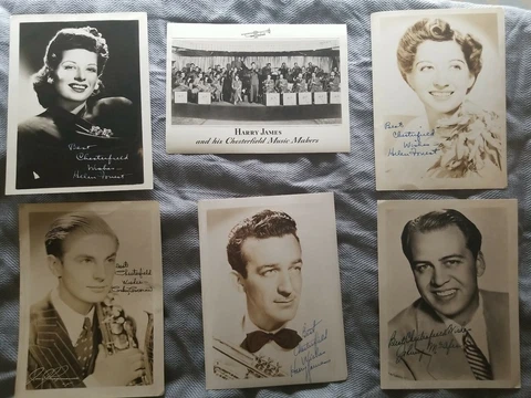 Chesterfield Music Makers 6 VTG Pictures, ALL Autographed Cover