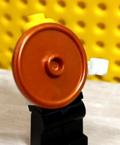 LEGO Viking Copper Shield Round Front Stud Back Handle Battle Armor Gladiator - Picture 1 of 1