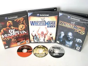 Nintendo GameCube Wrestling Games Lot Def Jam Vendetta WWE Wrestlemania XIX X8 - Picture 1 of 18