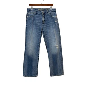 Pantalones de mezclilla BKE Hebilla Tyler rectos desgastados - Punto grueso - Ajuste regular - Para hombre 34R - Imagen 1 de 15