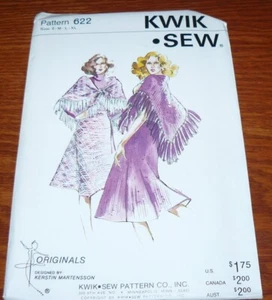 De colección Kwik Patrón de Costura #622 Damas Línea A Falda Triángulo Chal Talla S-XL Sin Cortar - Imagen 1 de 2