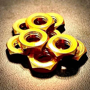 M3 M4 M5 M6 M8 M10 M12 Half Thin Lock Nut Brass - Picture 1 of 10