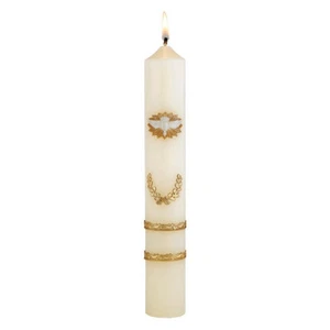 Baptism Candle Hand Decorated Sacramental La Terrazza 9-3/4 Inch Hgt, Pack of 4 - Picture 1 of 1