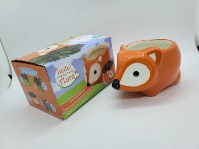 Plantador de animales de cerámica Flora El Zorro con caja Foto 1 de 4