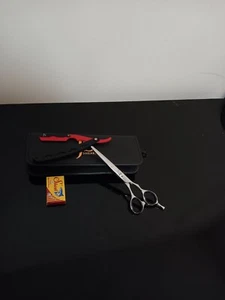 Professional Salon Hair Cutting Scissors Razor Set Barber Hairdressing Shears - Picture 1 of 4