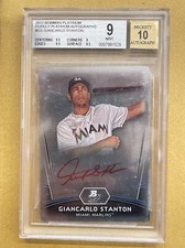 2012 Bowman Platinum Purely Auto Mike Giancarlo Stanton 1/1 BGS 9/10 AA